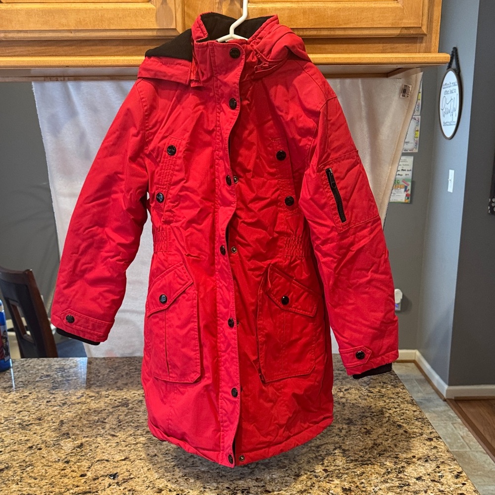 Stevies Bold Red Kids Puffer Coat
